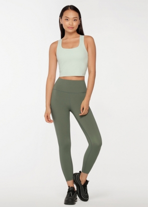 Ruched Cropped Active Tank